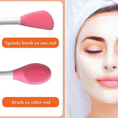 Double-Ended Silicone Face Mask & Cleansing Brush | Soft, Reusable Skin Care Applicator Tool (Pack of 2)