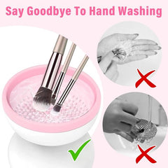 Electric Makeup Brush Cleaner Machine - Automatic |  USB Rechargeable & Gentle on Bristles | Random Color