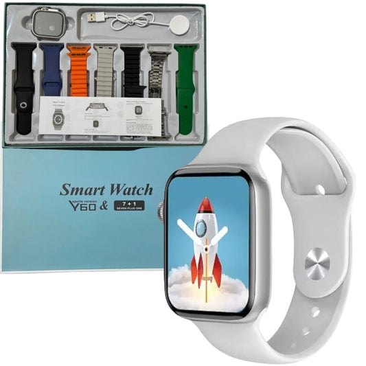 Y60 Smart Watch Ultra (7+1) | Sports Edition | Full Touch Display | Heart Rate | Sleep & Fitness Tracker
