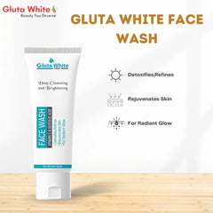 Gluta White Face Wash | Deep Cleansing | Brightening & Oil Control
