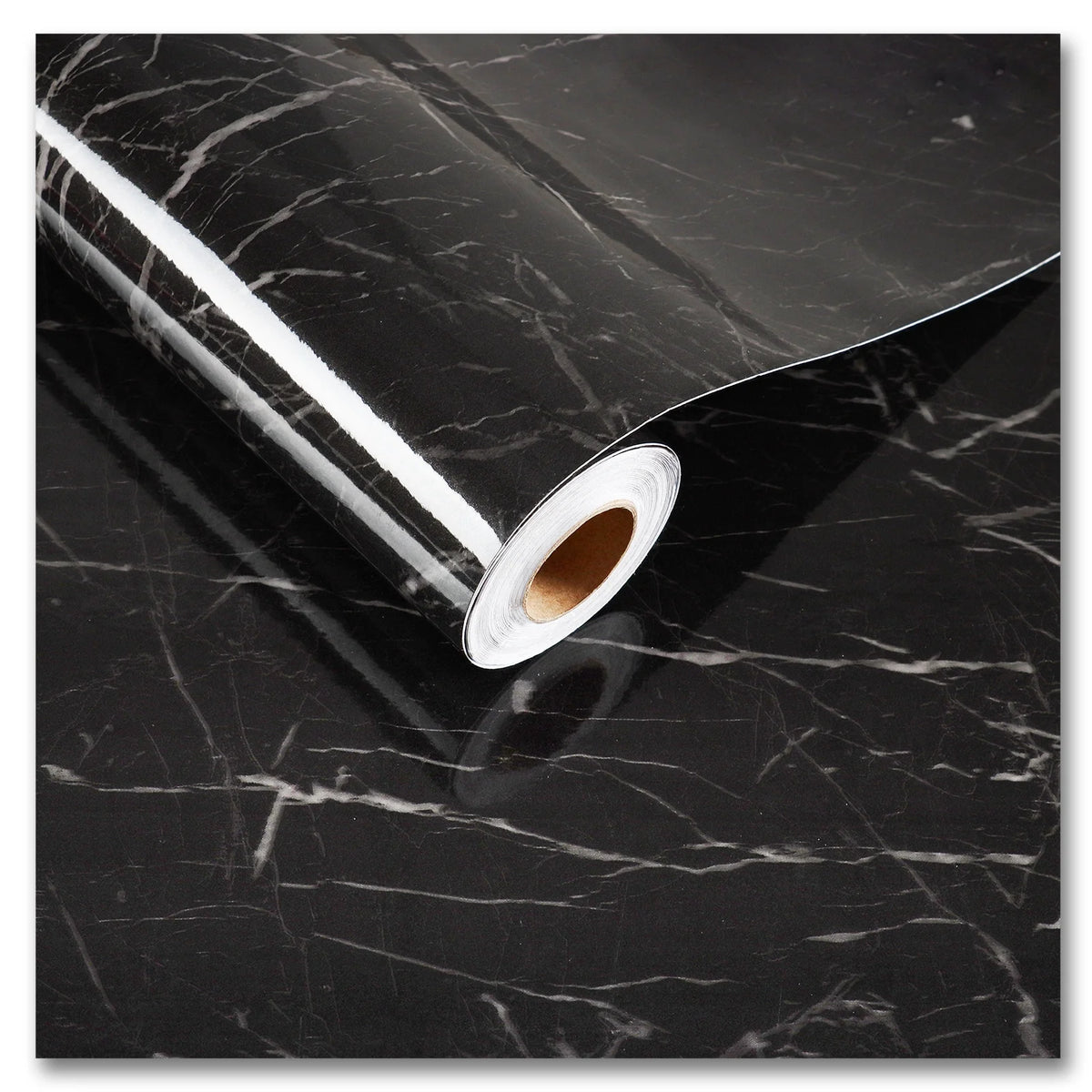 Marble Sheet Sticker | Black & Grey | 60 x 200 cm