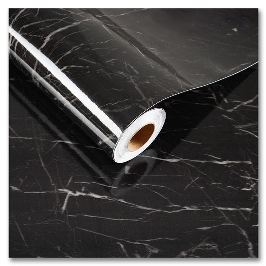 Marble Sheet Sticker | Black & Grey | 60 x 200 cm