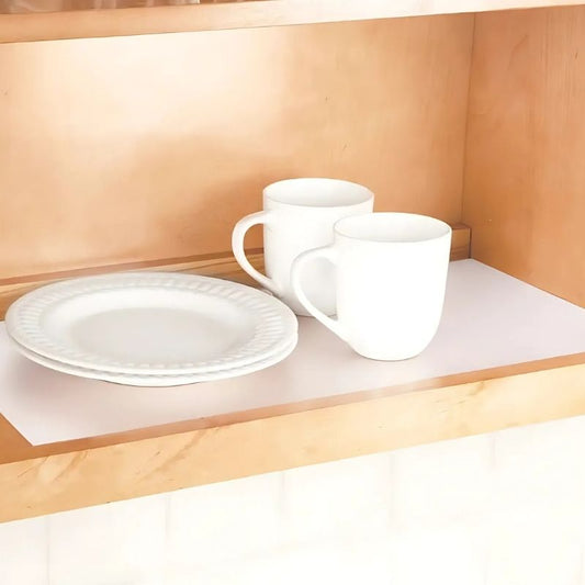 Anti-Slip Fridge & Shelf Mat | Waterproof & Washable Sheet for Kitchen, Drawer, Cabinet Use | White Color