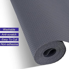 Anti-Slip Fridge & Shelf Mat | Waterproof & Washable Sheet for Kitchen, Drawer, Cabinet Use | Dark Grey Color