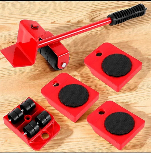 5-in-1 Heavy Furniture Mover Tool Set | Lifter & Roller Kit
